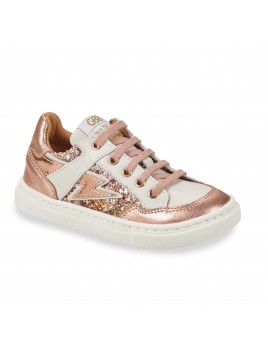 BASKETS CUIR LACETS ZIP GBB...