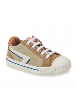 BASKETS CUIR LACETS ZIP GBB...