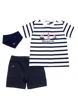 SET SHORT TEE SHIRT BANDANA...