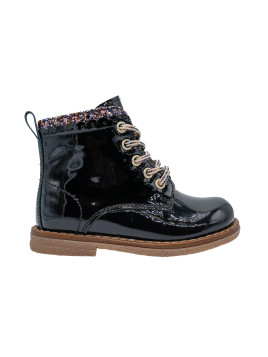 BOTTINES CUIR VERNIS LACETS...