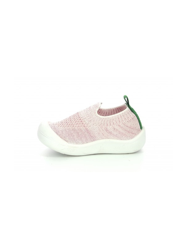 Chaussons Fille Kickbaby Blanc Cerise – Cuir Souple, Confort Intérieur, Taille 27