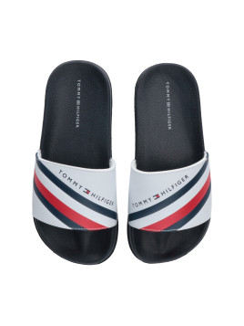 CLAQUETTE STRIPES POOL BLANCHE