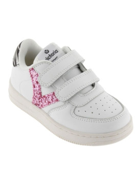 SNEAKER TIEMPO BLANCHE ET ROSE